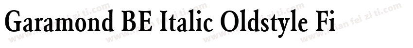 Garamond BE Italic Oldstyle Figures字体转换